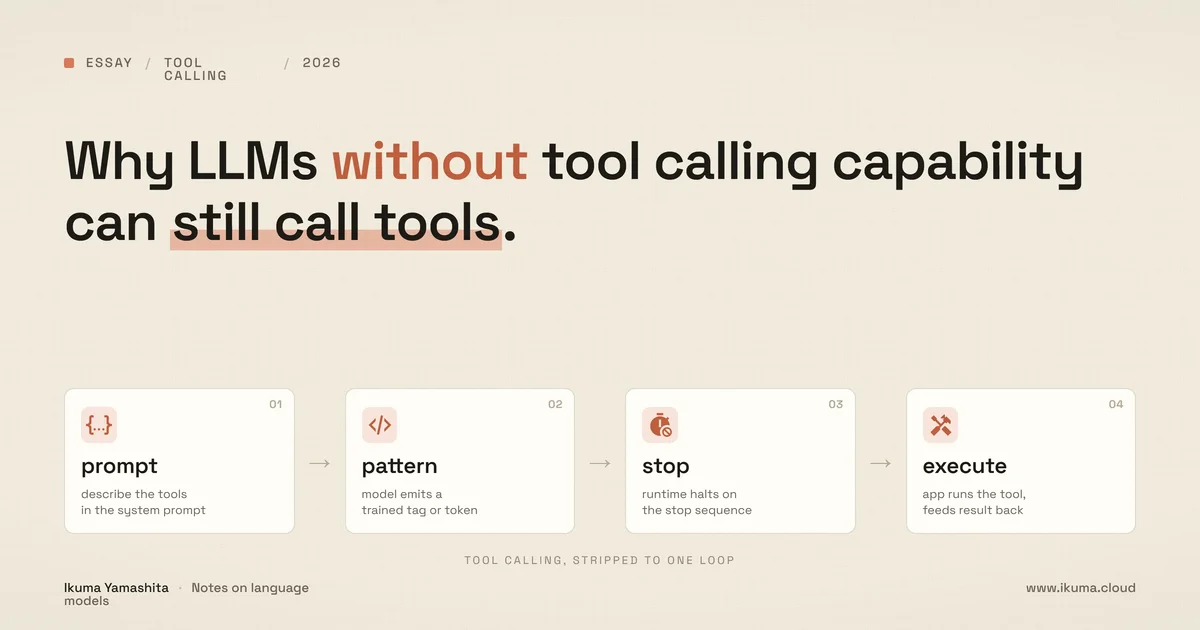 Why LLMs without tool calling capability can call tools?